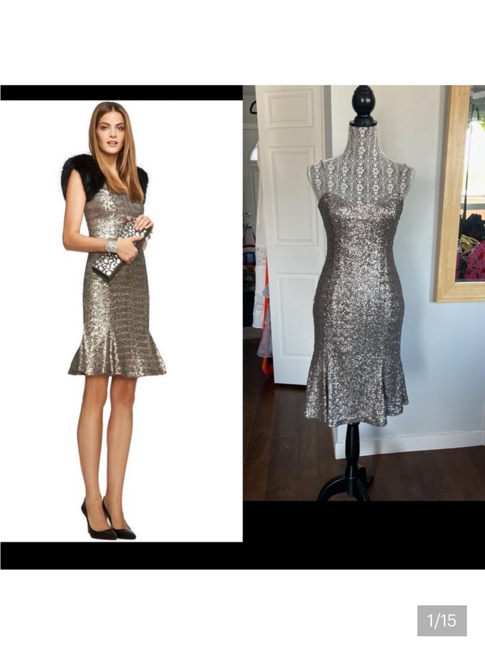 Banana Republic x L’Wren Scott Sequin Vintage Mermaid Cut. Size 2.